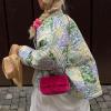 imageOmoone Womens Quilted Jacket Cardigan Lightweight Floral Print Open Front Padded Puffer Jackets 395001GreenS
