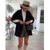 imageOmoone Teddy Fuzzy Fleece Coats for Women 2025 Oversized Cap Sleeve Faux Fur Winter Sherpa Vest Jacket with PocketsBlack