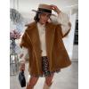 imageOmoone Teddy Fuzzy Fleece Coats for Women 2025 Oversized Cap Sleeve Faux Fur Winter Sherpa Vest Jacket with PocketsCaramel