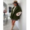 imageOmoone Teddy Fuzzy Fleece Coats for Women 2025 Oversized Cap Sleeve Faux Fur Winter Sherpa Vest Jacket with PocketsGreen