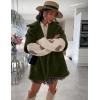 imageOmoone Teddy Fuzzy Fleece Coats for Women 2025 Oversized Cap Sleeve Faux Fur Winter Sherpa Vest Jacket with PocketsGreen